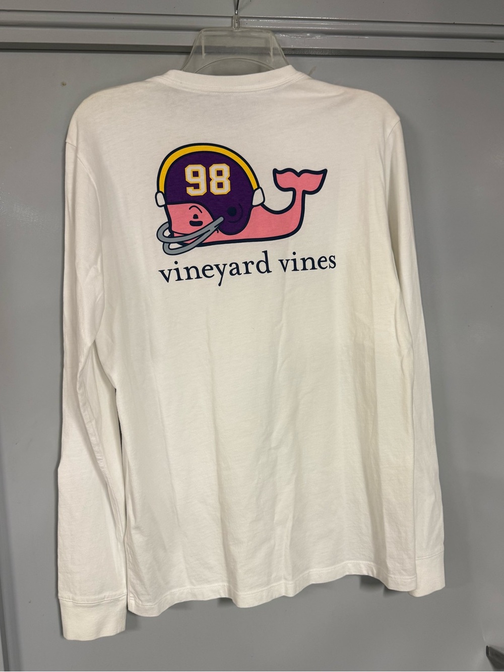 NWT Boys White Vineyard Vines Long Sleeve Whale Helmet - XL (18)